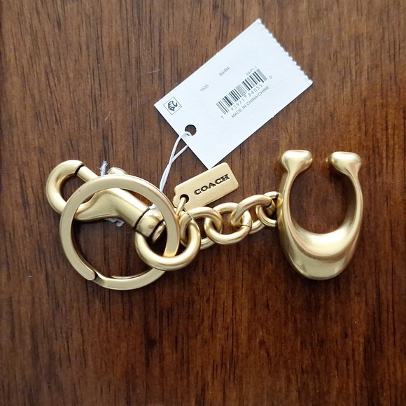 Coach Bag Charm Key Chain in Brass Color - Picture 3 of 3